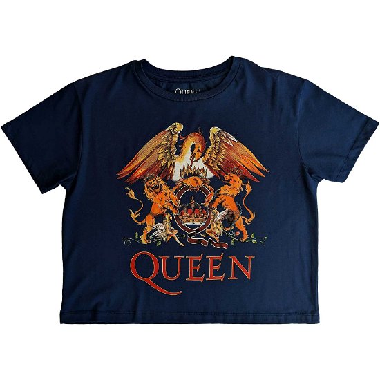 Cover for Queen · Queen Ladies Crop Top: Classic Crest (Kläder) [size M]