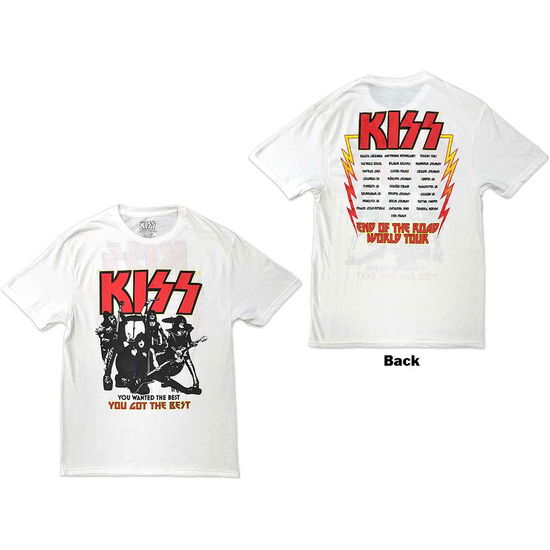 KISS Unisex T-Shirt: End Of The Road You Got The Best (Back Print) - Kiss - Merchandise - - 5056737245875 - March 19, 2024