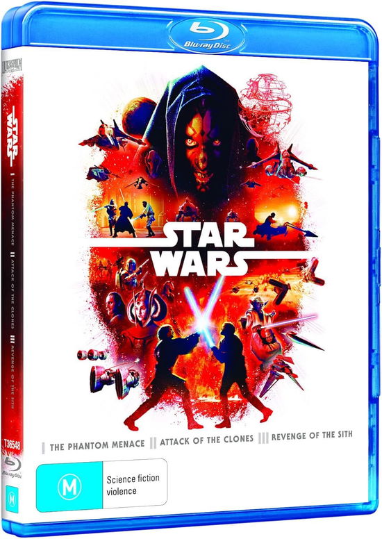 Cover for Star Wars: I - III Prequels (The Phantom Menace / Attack of the Clones / Revenge of the Sith) (Blu-Ray) (2024)