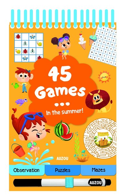 Cover for Auzou Publishing · 45 Games in the Summer (Paperback Book) (2018)