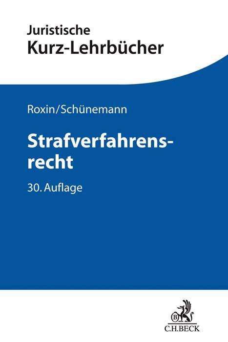 Cover for Roxin · Strafverfahrensrecht (Book)