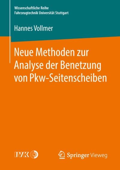 Cover for Vollmer · Neue Methoden zur Analyse der B (Buch) (2018)