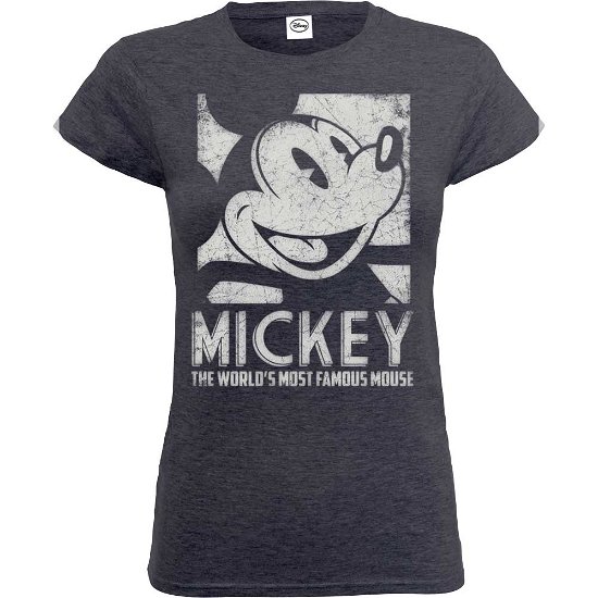 Cover for Mickey Mouse · Mickey Mouse Ladies T-Shirt: Most Famous (T-shirt) [size M] [Grey - Ladies edition]