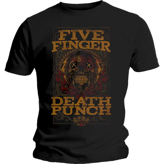 Five Finger Death Punch Unisex T-Shirt: Wanted - Five Finger Death Punch - Merchandise -  - 5056170638876 - 