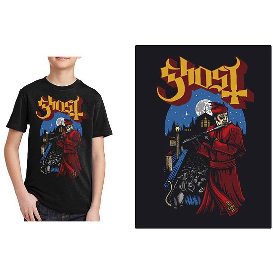 Cover for Ghost · Ghost Kids T-Shirt: Advanced Pied Piper (5-6 Years) (T-shirt) [size 5-6yrs] [Black - Kids edition]