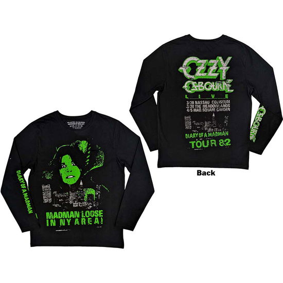 Ozzy Osbourne Unisex Long Sleeve T-Shirt: Madman Loose (Back & Sleeve Print) - Ozzy Osbourne - Merchandise -  - 5056737206876 - 