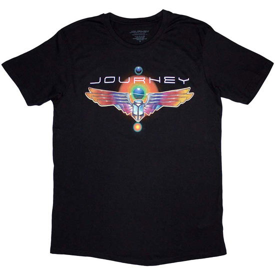 Cover for Journey · Journey Unisex T-Shirt: Deco (Black) (T-shirt) [size S] (2024)