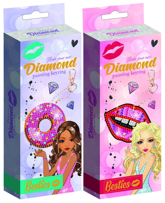 Besties Diamond Painting nøglering 2-asst - Besties - Merchandise -  - 8715427098876 - 15. August 2023