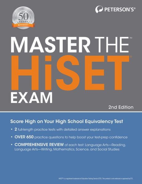 Master the HiSET Exam, 2nd edition - Peterson's - Livres - Peterson's Guides,U.S. - 9780768941876 - 25 janvier 2018