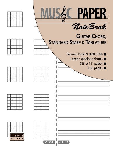 Cover for Ashkan Mashhour · MUSIC PAPER NoteBook - Guitar Chord, Standard Staff &amp; Tablature (Paperback Book) (2013)