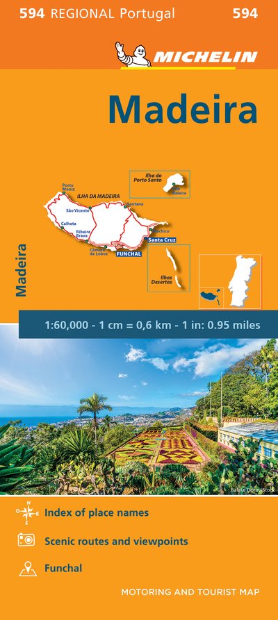 Michelin Regional Map: Madeira, Michelin Regional Map 594 - Michelin - Livros - Michelin - 9782067242876 - 14 de outubro de 2019