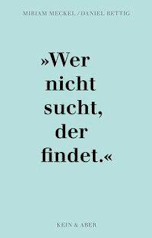 Cover for Meckel · Wer nicht sucht, der findet (Book)