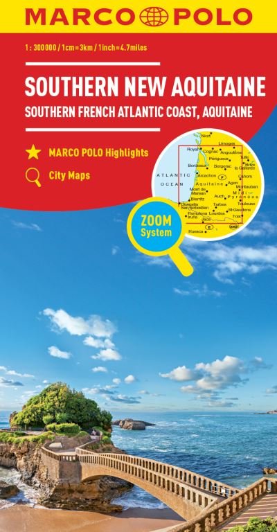 Cover for Marco Polo · French Atlantic Coast Marco Polo Map: Dordogne, Aquitaine, Gascogne - Marco Polo Maps (Map) (2022)