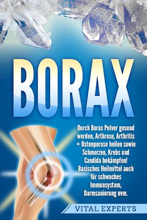 Cover for Vital Experts · Borax: Durch Borax Pulver gesund werden, Arthrose, Arthritis + Osteoporose heilen sowie Schmerzen, Krebs und Candida bekämpfen! Basisches Heilmittel auch für schwaches Immunsystem, Darmsanierung uvm. (Book) (2024)