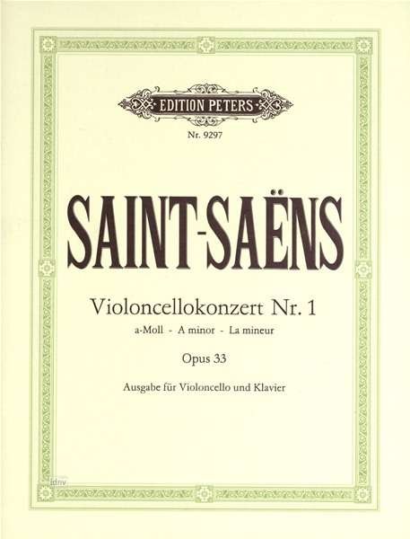 Cover for Saint-Saëns · Concerto No. 1 in A minor Op.33 (Partitur) (2001)