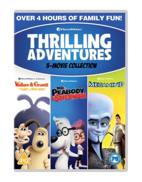 Wallace and Gromit - The Curse Of The Were-Rabbit / Mr Peabody and Sherman / Megamind - Thrilling Adventures 3movie Collection - Film - Universal Pictures - 5053083220877 - 7 september 2020