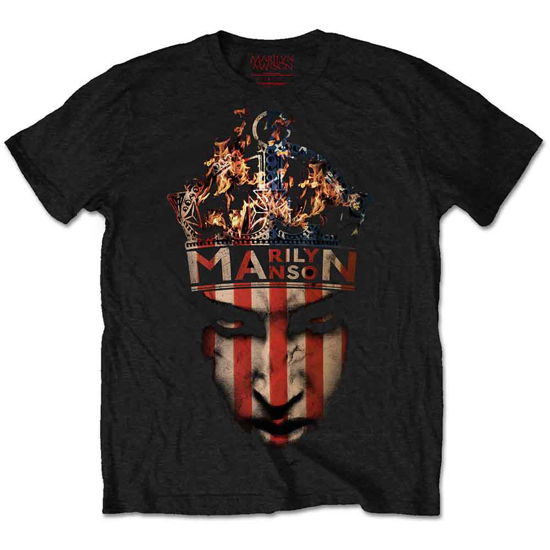Marilyn Manson Unisex T-Shirt: Crown - Marilyn Manson - Fanituote - Bravado - 5055979901877 - maanantai 26. marraskuuta 2018