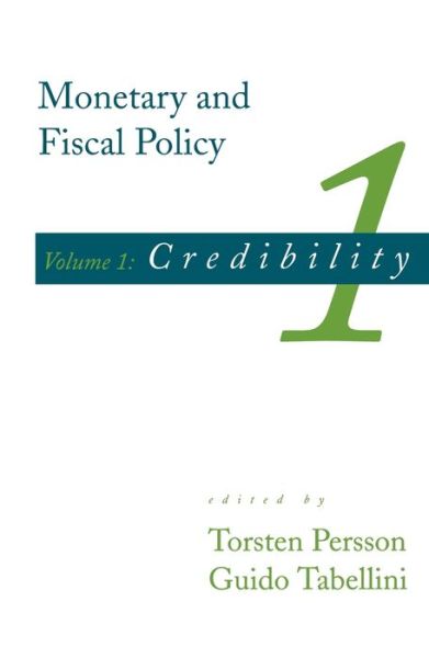 Cover for Torsten Persson · Monetary and Fiscal Policy: Volume 1 (Paperback Book) (1994)