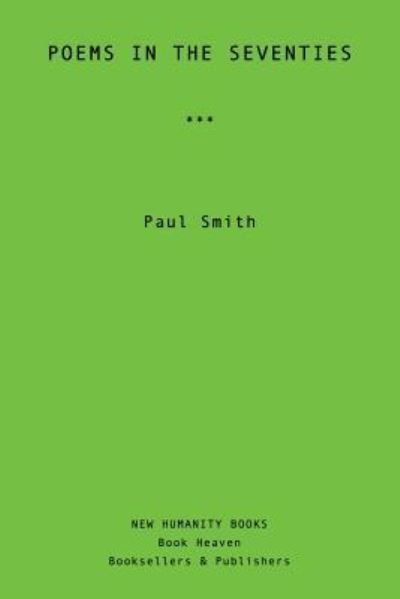 Cover for Paul Smith · Poems in the Seventies (Taschenbuch) (2016)