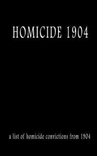 Cover for Pat Finn · Homicide 1904 (Taschenbuch) (2016)