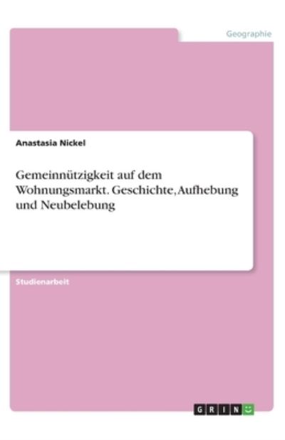 Cover for Nickel · Gemeinnützigkeit auf dem Wohnung (N/A)