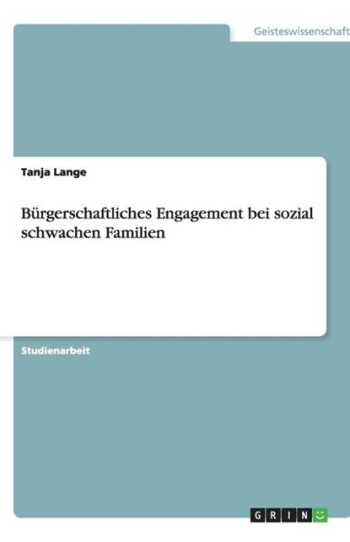 Cover for Lange · Bürgerschaftliches Engagement bei (Book) (2009)