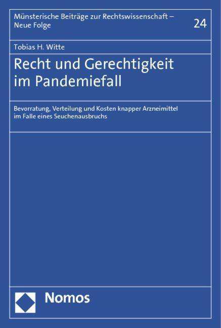 Cover for Witte · Recht und Gerechtigkeit im Pandem (Book) (2013)