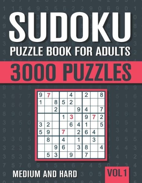 Cover for Visupuzzle Books · Sudoku Puzzle Book for Adults: 3000 Medium to Hard Sudoku Puzzles with Solutions - Vol. 1 (Paperback Book) (2020)