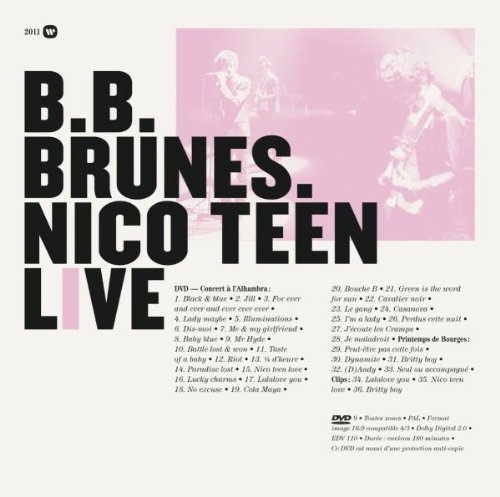 Nico Teen Live - B.b. Brunes - Música - WARNER - 0825646642878 - 27 de outubro de 2011