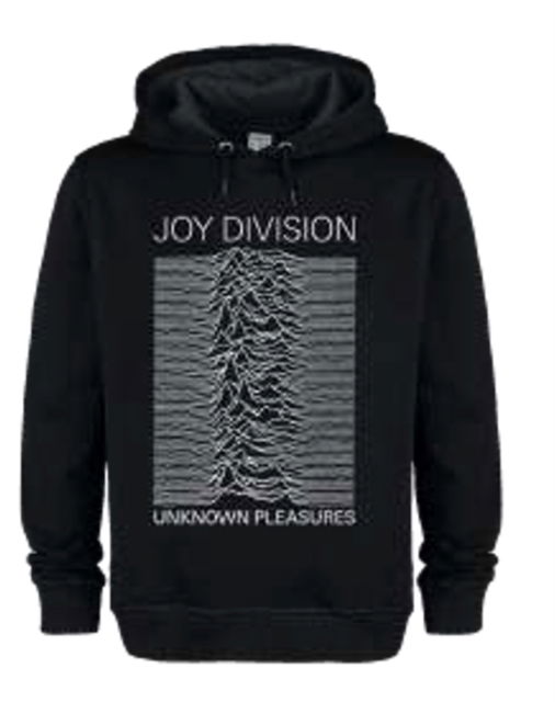 Joy Division Unknown Pleasures Amplified Vintage Black Medium Hoodie Sweatshirt - Joy Division - Produtos - AMPLIFIED - 5054488894878 - 