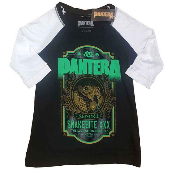 Pantera Ladies Raglan T-Shirt: Snakebit XXX Label - Pantera - Merchandise -  - 5056368651878 - 