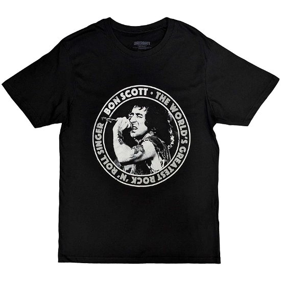 Bon Scott Unisex T-Shirt: TWGRRS Circle - Bon Scott - Mercancía -  - 5056737202878 - 