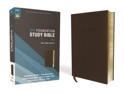 Cover for Zondervan · NIV, Foundation Study Bible, Leathersoft, Brown, Red Letter Edition (Imiteret Læderbog) (2016)