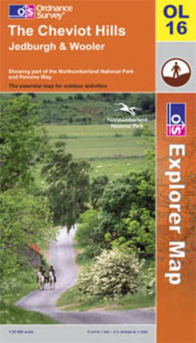Cover for Ordnance Survey · Cheviot Hills, Jedburgh and Wooler (Paperback Bog) [A3 edition] (2009)
