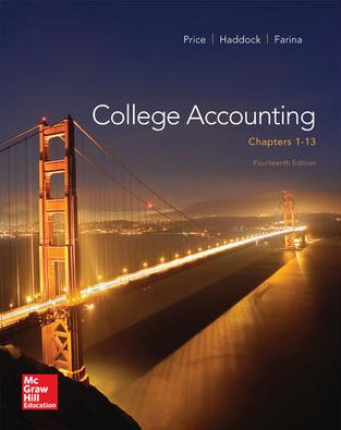 Cover for John Price · College Accounting (Chapters 1-13) with Connect Plus (Hardcover Book) (2014)