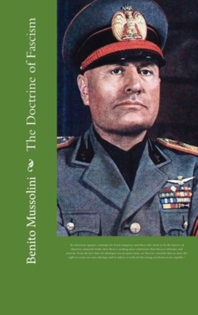 Cover for Benito Mussolini · The Doctrine of Fascism (Gebundenes Buch) (2015)