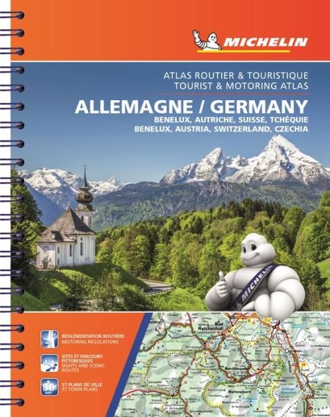 Cover for Michelin · Germany, Benelux, Austria, Switzerland, Czech Republic - Tourist and Motoring Atlas (A4-Spiral): Tourist &amp; Motoring Atlas A4 spiral (Spiralbuch) (2023)
