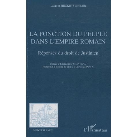 Cover for Laurent Hecketsweiler · La fonction du peuple dans l'Empire romain (Paperback Book) (2021)