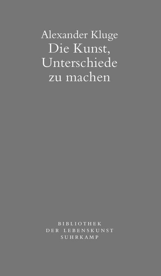 Cover for Kluge · Die Kunst, Unterschiede zu machen (Book)