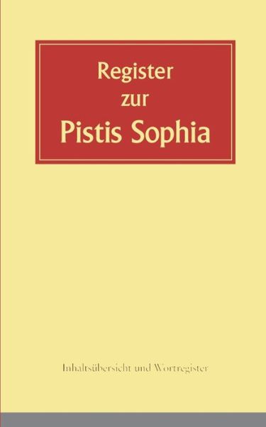 Cover for Andreas Döhrer · Register zur Pistis Sophia (Paperback Book) (2022)