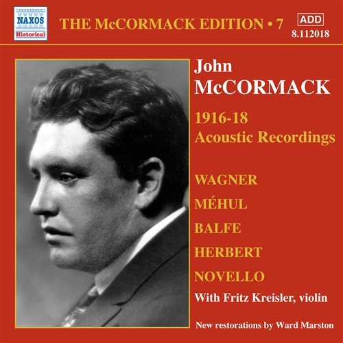 Cover for Mccormack; Kreisler · V 7: John Mccormack 1916-18 Ac (CD) (2008)