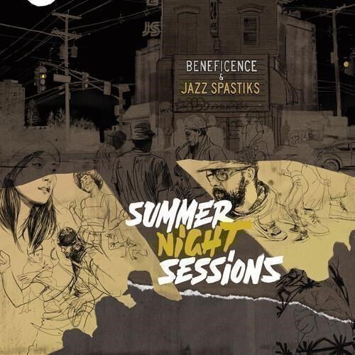 Cover for Beneficence &amp; Jazz Spastiks · Summer Night Sessions (LP) (2023)