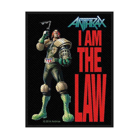 Anthrax Standard Woven Patch: I Am The Law - Anthrax - Produtos - PHD - 5055339750879 - 19 de agosto de 2019