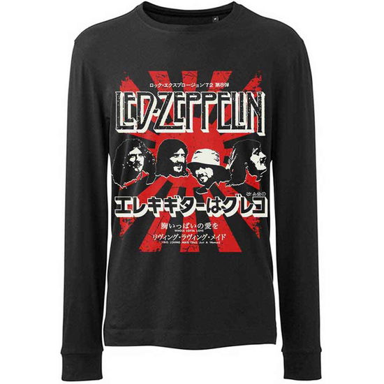 Led Zeppelin Unisex Long Sleeve T-Shirt: Japanese Burst - Led Zeppelin - Fanituote -  - 5056187752879 - 