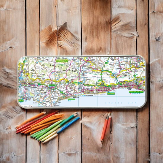 Cover for OS Map Metal Pencil Tin - South Downs National Park (MERCH) (2025)
