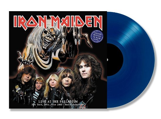 Cover for Iron Maiden · Live At Palladium. New York. 29Th June. 1982 - Radio Broadcast (Blue Vinyl) (LP) (2023)