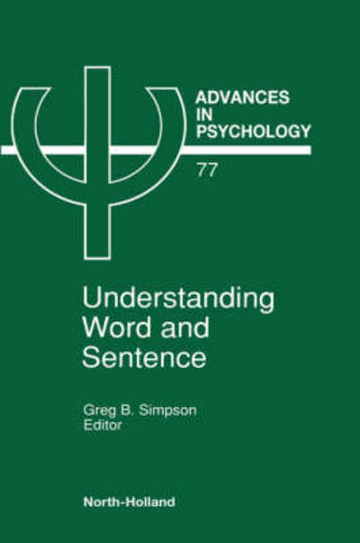 Cover for Simpson Greg Simpson · Advances in Psychology V77 (Hardcover Book) (1991)