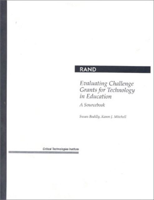 Cover for Susan Bodilly · Evaluating Challenge Grants for Technology in Education: A Sourcebook (Paperback Book) (1997)