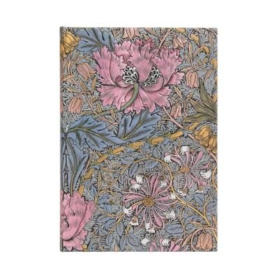 Cover for Paperblanks · Morris Pink Honeysuckle (William Morris) Midi Lined Hardcover Journal - William Morris (Hardcover Book) (2023)
