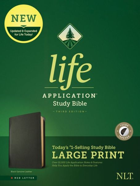 Cover for Tyndale · Tyndale NLT Life Application Study Bible, Third Edition, Large Print  ? New Living Translation Bible, Large Print Study Bible for Enhanced Readability (Leather Book) (2020)